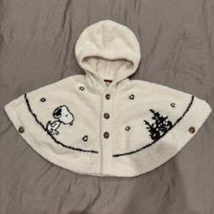 Gelato Pique PBNT215444 Peanuts Snoopy Panel Jacquard Baby Poncho